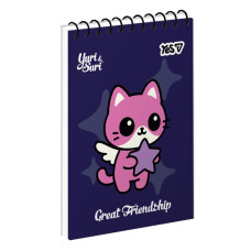 Блокнот А7/80 # спіраль зверху "YES" /152362/ "Best friends" (1/336)