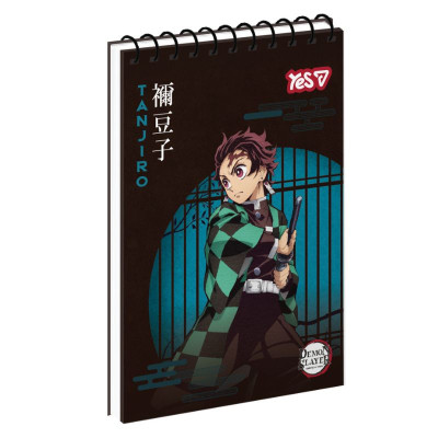 Блокнот А7/80 # спіраль зверху "YES" /152352/ "Demon Slayer" (1/336)