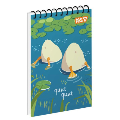 Блокнот А7/80 # спіраль зверху "YES" /152536/ "Duck Days" (1/336)