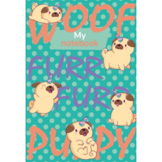 Блокнот А6/32арк. "Рюкзачок" /ЗК-16/ # серія "FUNNY PETS" карт.обкл., блок офс, СКОБА (1/100)