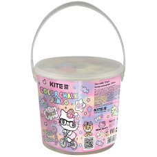 Крейда кольорова 15 шт. "Kite" /HK24-074/ Jumbo, відерце "Hello Kitty" (1/24)