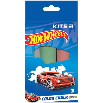 Крейда кольорова 3кол. "Kite" /HW24-077/ Jumbo "Hot Wheels" (1/20/120)