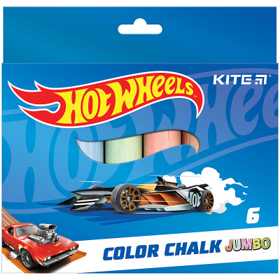 Крейда кольорова 6кол. "Kite" /HW24-073/ Jumbo "Hot Wheels" (1/20/60)