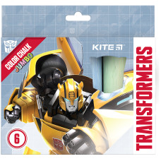 Крейда кольорова 6кол. "Kite" /TF24-073/ Jumbo "Transformers" (1/20/60)