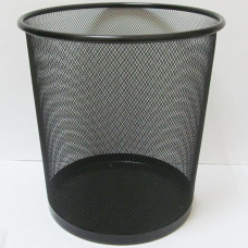 Кошик для паперу круглий /2089-BK/BJ-5002/ 27x24см, мет., чорний (1/24)