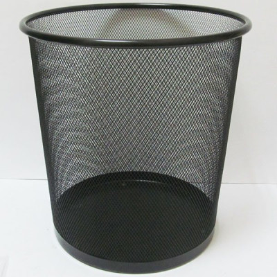 Кошик для паперу круглий /2089-BK/BJ-5002/ 27x24см, мет., чорний (1/24)