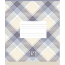 Зошит уч. "Школярик" 18арк.# /3345K/ "Plaid pattern" ВД-лак (хлопчик) (25/250)