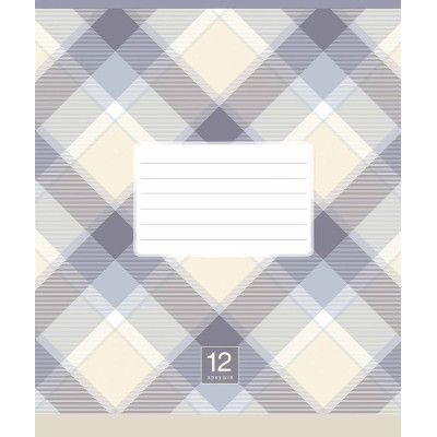 Зошит уч. "Школярик" 18арк.# /3345K/ "Plaid pattern" ВД-лак (хлопчик) (25/250)