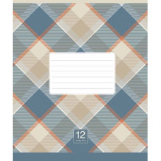 Зошит уч. "Школярик" 18арк.# /3345K/ "Plaid pattern" ВД-лак (хлопчик) (25/250)
