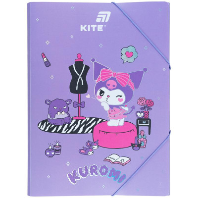 Папка на гумках А4 "Kite" /HK25-247-1/ Kuromi Куромі (1/12)