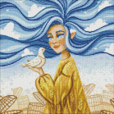 Алмазна мозаїка "Ідейка" /AMO7548/ "Незалежна красуня" 40*40см