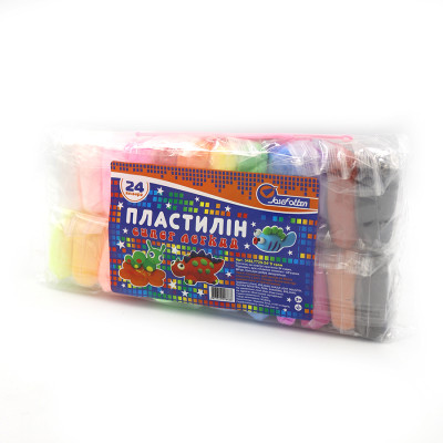 Пластилін супер легкий "JO" /34SL7729-24/ 24кол. * 9гр. (1/120)