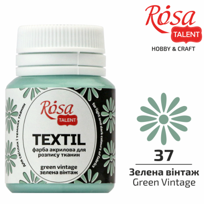 АКРИЛ для тканин "ROSA TALENT" /437/ Зелена вінтаж, 20мл, 20 мл (1/140)