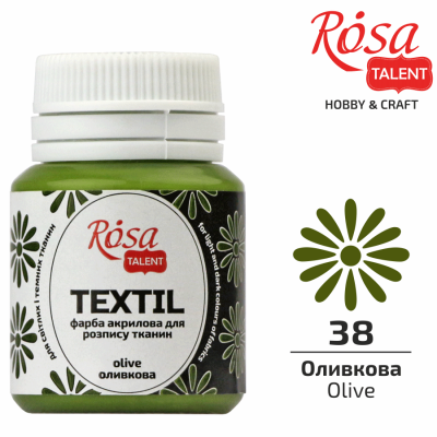 АКРИЛ для тканин "ROSA TALENT" /438/ Оливкова, 20мл, 20 мл (1/140)