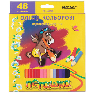 Олівці кольорові "Marco Пегашка" 48 кол. /1010-48СВ/ картон (6/60)
