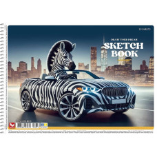 Альбом для малювання "Школярик" А4/30арк./PB-SC-030-8033/ спіраль, 120г/м2, УФ-лак (9/63)