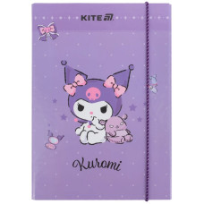 Папка для зошитів "Kite" /HK25-210-2/ В5 на гумці картон, Kuromi Куромі (1/10)