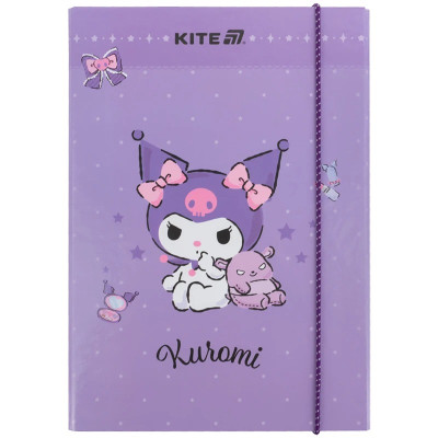 Папка для зошитів "Kite" /HK25-210-2/ В5 на гумці картон, Kuromi Куромі (1/10)