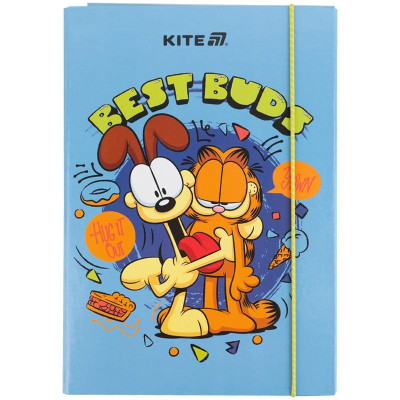 Папка для зошитів "Kite" /GF25-210/ В5 на гумці картон, Garfield Retro (1/10)