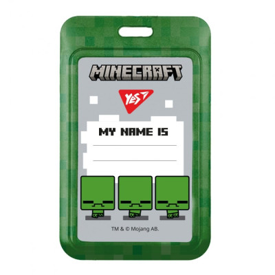 Бедж "YES " /940322/ вертикальний, без стрічки, слайдер "Minecraft" (1/20/600)