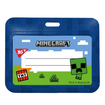 Бедж "YES " /940325/ горизонтальний, без стрічки, слайдер "Minecraft" (1/20/600)