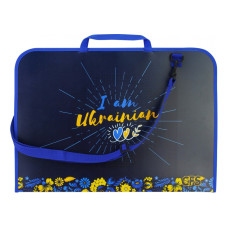 Портфель пластиковий А3 "Cool for school" /CF30003-01/ "Ukrainian" на блискавці з ручкою, мікс (1/20)