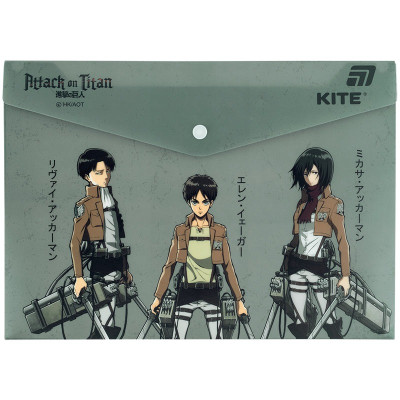 Папка на кнопці А4 "Kite" /AT25-244/ Attack on Titan Season 1-3 (1/12)