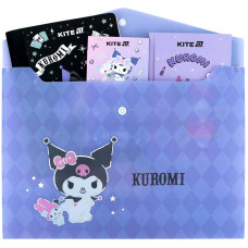 Папка на кнопці А4 "Kite" /HK25-244-1/ Kuromi Куромі (1/12)