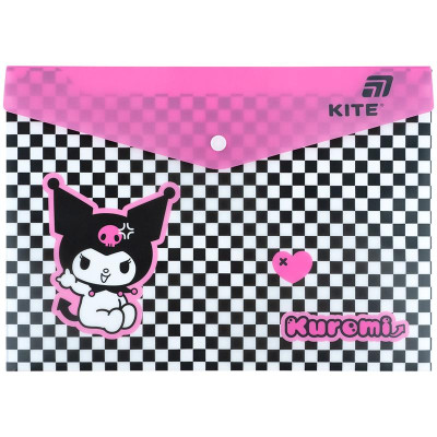 Папка на кнопці А4 "Kite" /HK25-244-2/ Kuromi (1/12)