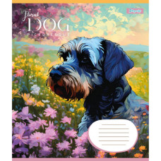 Зошит уч. "1В" 12арк.# /766915/ "Floral dog" (25/500)