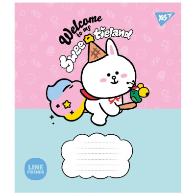 Зошит уч. "YES" 12арк.// /766935/ "Line Friends. Sweetieland" (25/500)