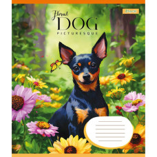 Зошит уч. "1В" 12арк.== /766943/ "Floral dog" (25/500)