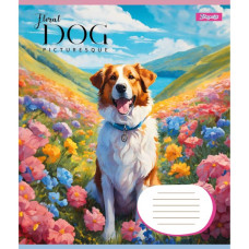Зошит уч. "1В" 12арк.== /766943/ "Floral dog" (25/500)