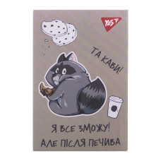 Блокнот А7/48 # склейка "YES" /152107/ "Smart raccoon" (1/40/320)