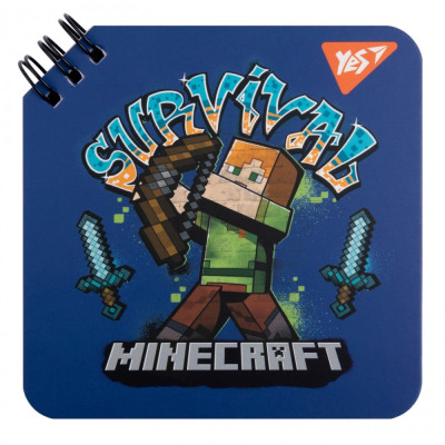Блокнот 110х110/80  подвійна спіраль "YES" /151760/ "Minecraft" (1/30/60)