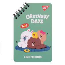 Блокнот 95х145/60 подвійна спіраль "YES" /151757/ "Line Friends" Ordinary days (1/30/60) Блокнот 95х145/60 подвійна спіраль "YES" /151757/ "Line Friends" Ordinary days (1/30/60)