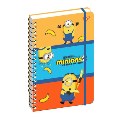Блокнот А5/80  подвійна спіраль з гумкою "YES" /151773/ "Minions" (1/10/20)