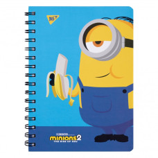 Блокнот А5/80  подвійна спіраль з гумкою "YES" /151774/ "Minions Banana" (1/10/20)