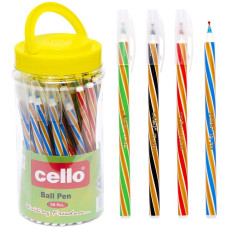 Ручка кулькова/масляна CELLO /CL268/ "Спираль" синя,  в банці, мкіс (50/1500)
