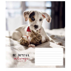Зошит уч. "Школярик" 12арк.# /3263K/ "Be joyful always" ВД-лак (нейт) (30/300)