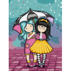 Картина за номерами "Ідейка" /KHO8586/ "Look-Be Kind Santoro Gorjuss Collection" 30*40см