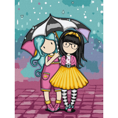 Картина за номерами "Ідейка" /KHO8586/ "Look-Be Kind Santoro Gorjuss Collection" 30*40см