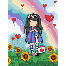 Картина за номерами "Ідейка" /KHO8587/ "Be Kind To Yourself Santoro Gorjuss Collection" 30*40см