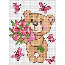 Алмазна мозаїка "Ідейка" /AMO8035/ "Чарівний ведмедик" 30*40см