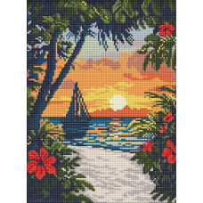Алмазна мозаїка "Ідейка" /AMO8295/ "Краса тропіків" 30*40см