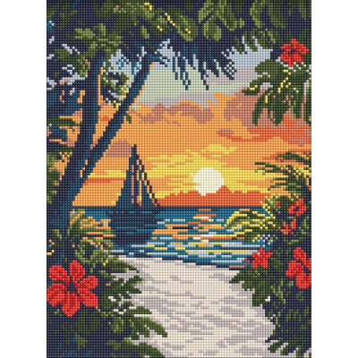Алмазна мозаїка "Ідейка" /AMO8295/ "Краса тропіків" 30*40см