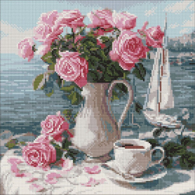 Алмазна мозаїка "Ідейка" /AMO8341/ "Ранкові троянди" 40*40см