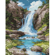 Алмазна мозаїка "Ідейка" /AMO8355/ "Шум води й спокій" 40*50см