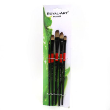 Набір пензлів "Royal-Art" нейлон /RA-387/ 5шт (1,2,3,4,5) плоскі овальні (1/24/360)