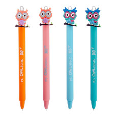 Ручка масляна автомат "Yes" /412007/ "Cute owl" 0,7 мм, синя (36/1296)